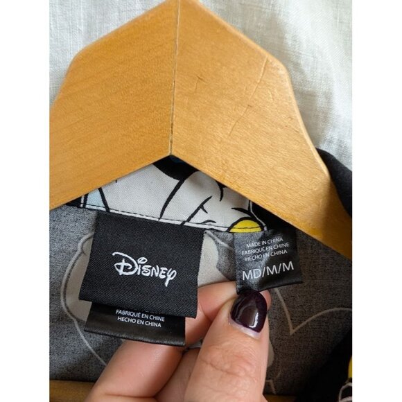 Disney World Camp Shirt Mickey Goofy Donald Pluto Men's Medium All Over Print G5 - Picture 2 of 6